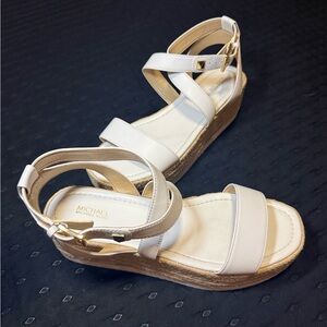 Michael Kors White Platform Espadrille Sandals | Summer Wedges